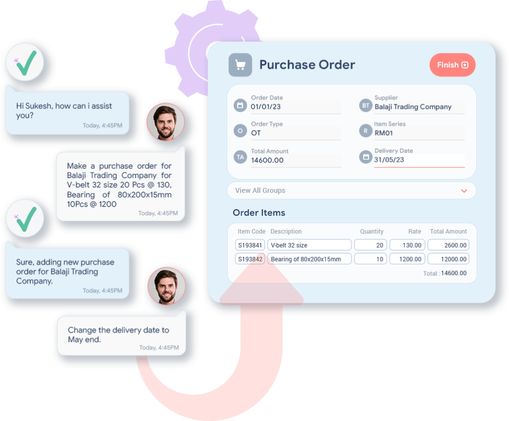Creating an order in ERP by Vision AI